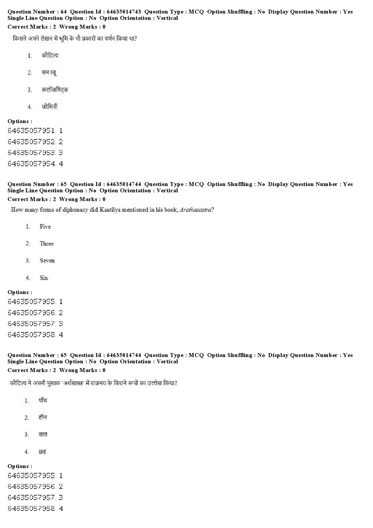 UGC NET Defence and Strategic Studies Question Paper June 2019 58