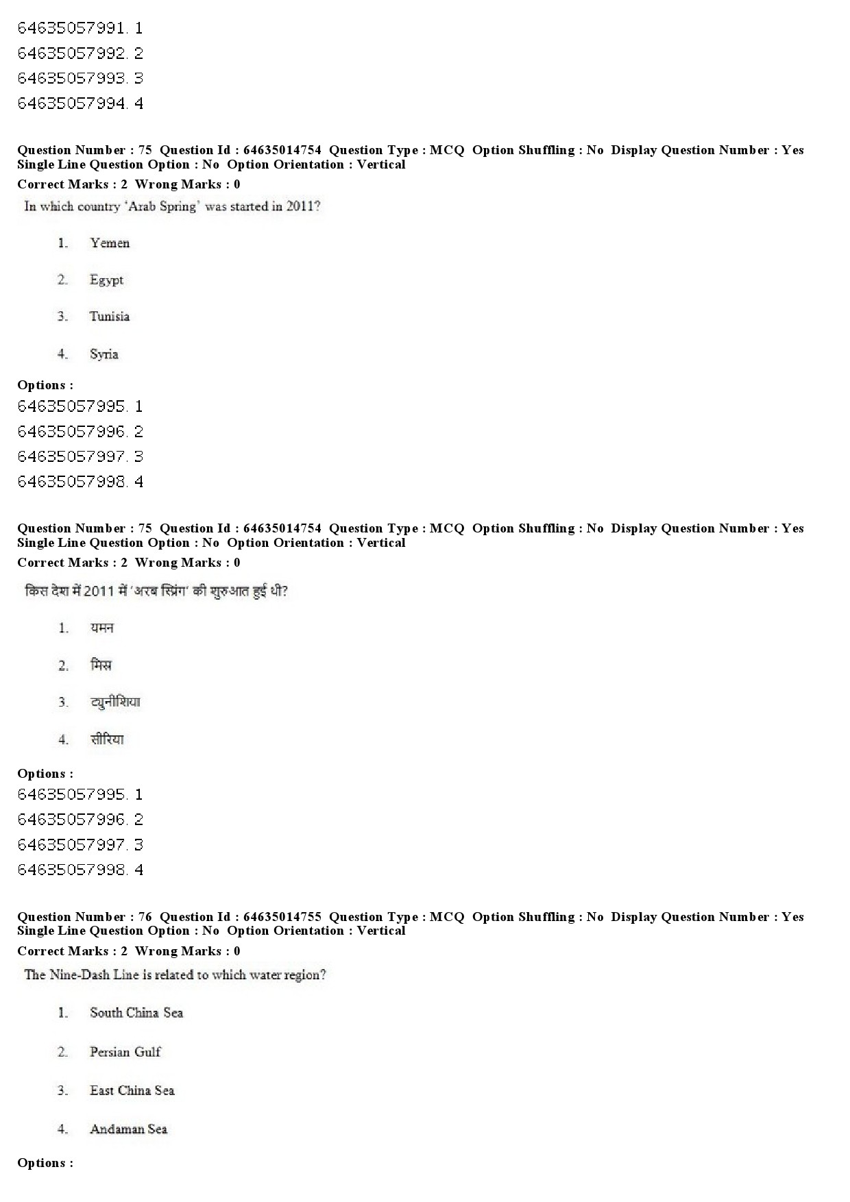 UGC NET Defence and Strategic Studies Question Paper June 2019 65