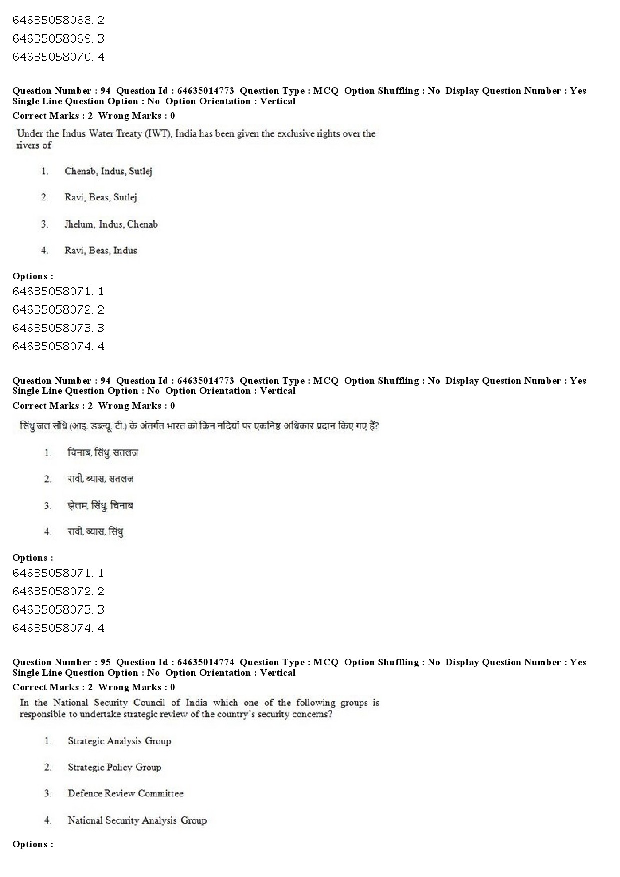 UGC NET Defence and Strategic Studies Question Paper June 2019 78