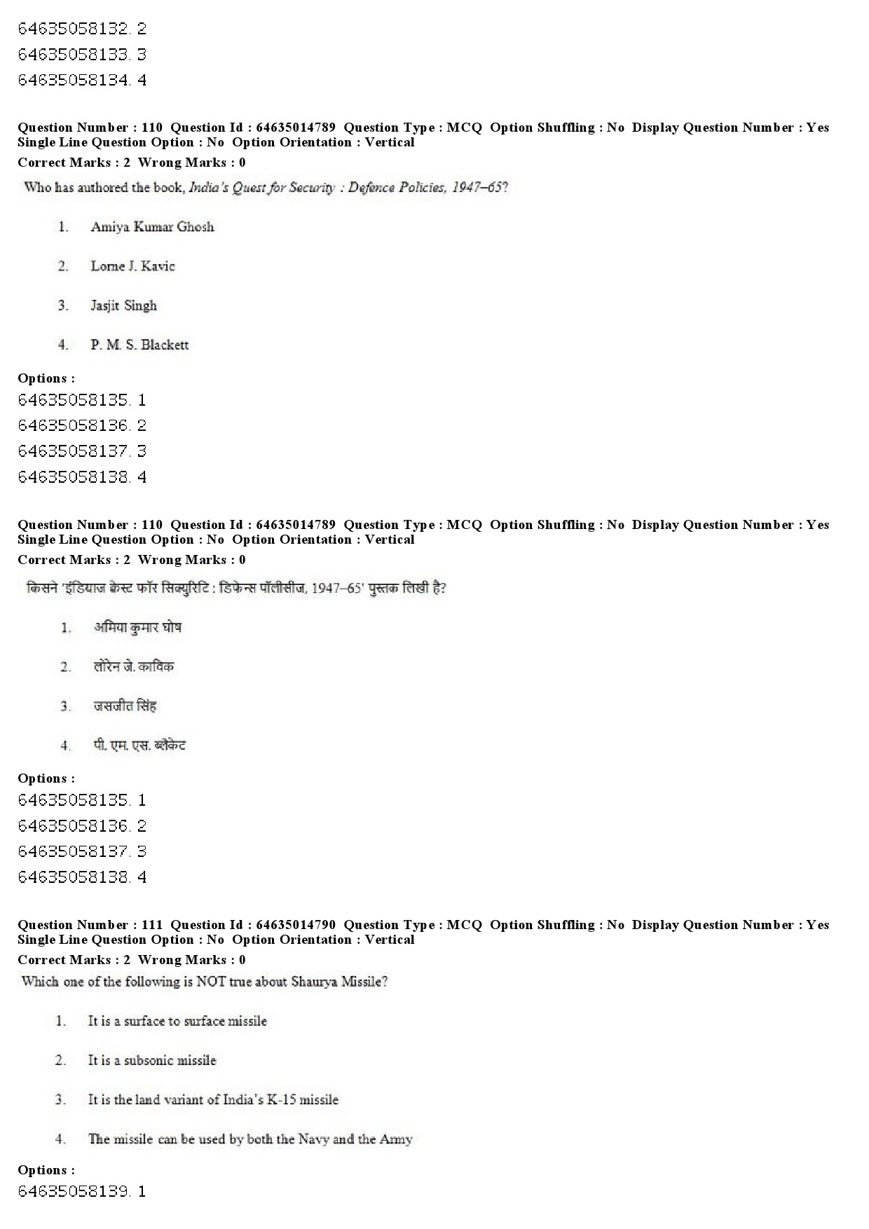 UGC NET Defence and Strategic Studies Question Paper June 2019 89