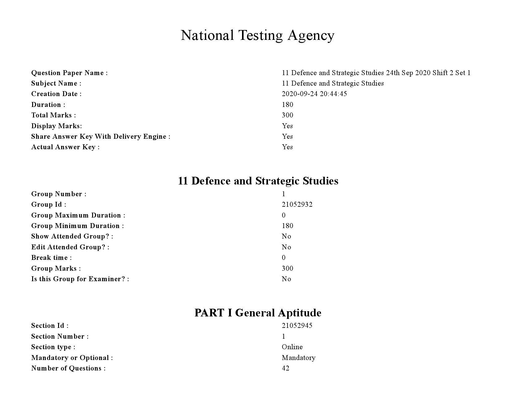 UGC NET Defence and Strategic Studies Question Paper September 2020 1