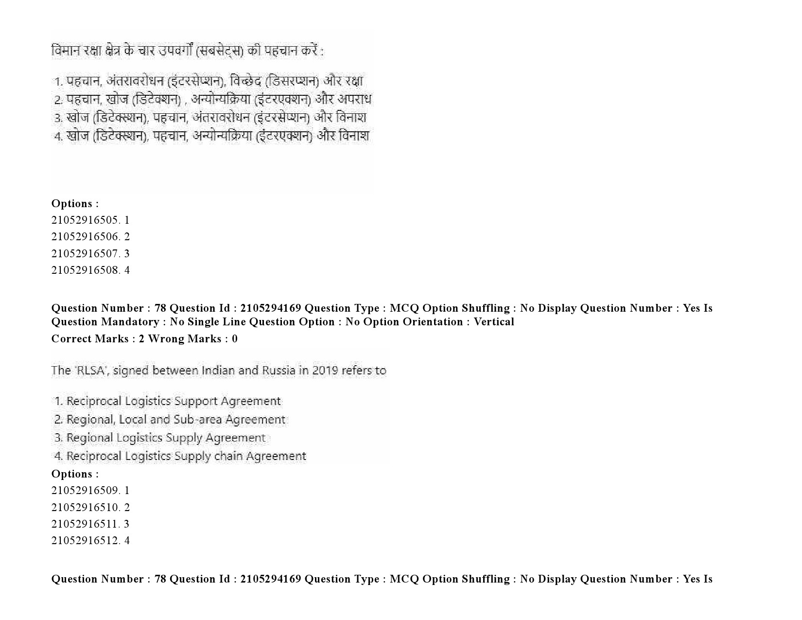 UGC NET Defence and Strategic Studies Question Paper September 2020 105