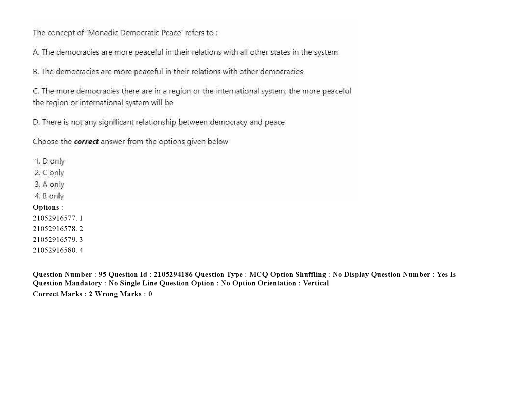 UGC NET Defence and Strategic Studies Question Paper September 2020 126