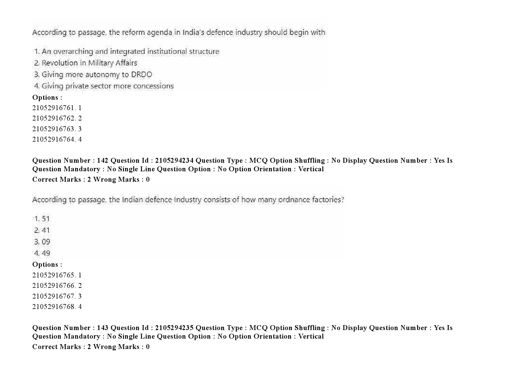 UGC NET Defence and Strategic Studies Question Paper September 2020 219