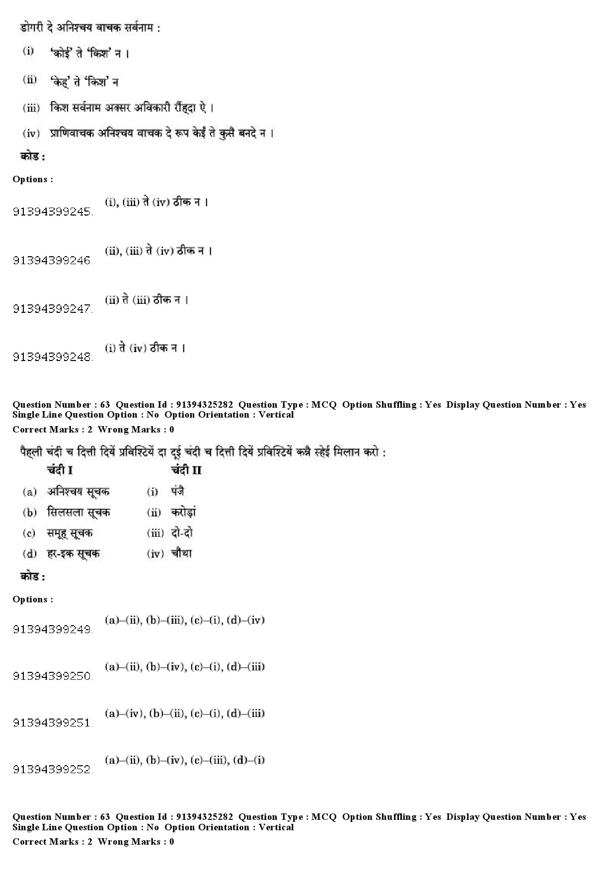 UGC NET Dogri Question Paper December 2018 59