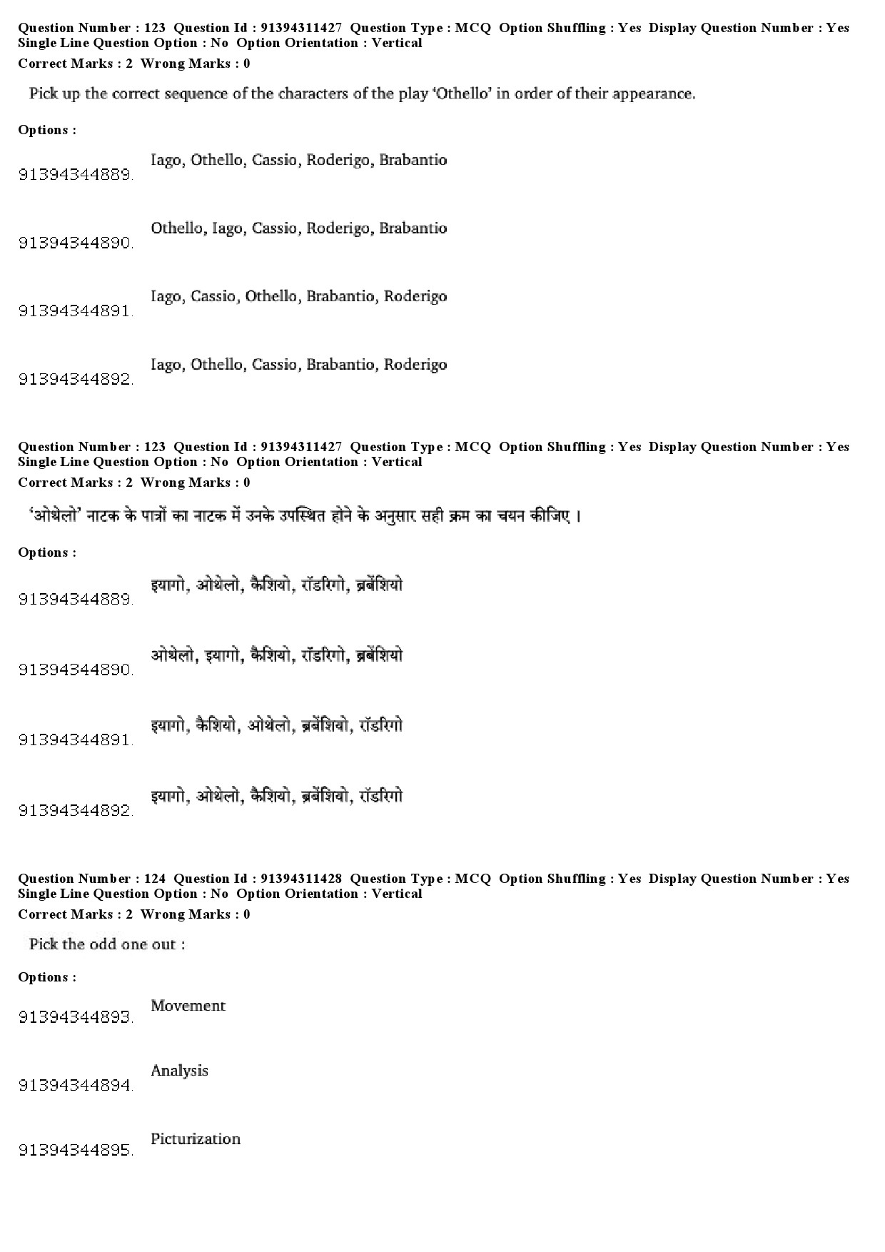 UGC NET Drama Theatre Question Paper December 2018 105