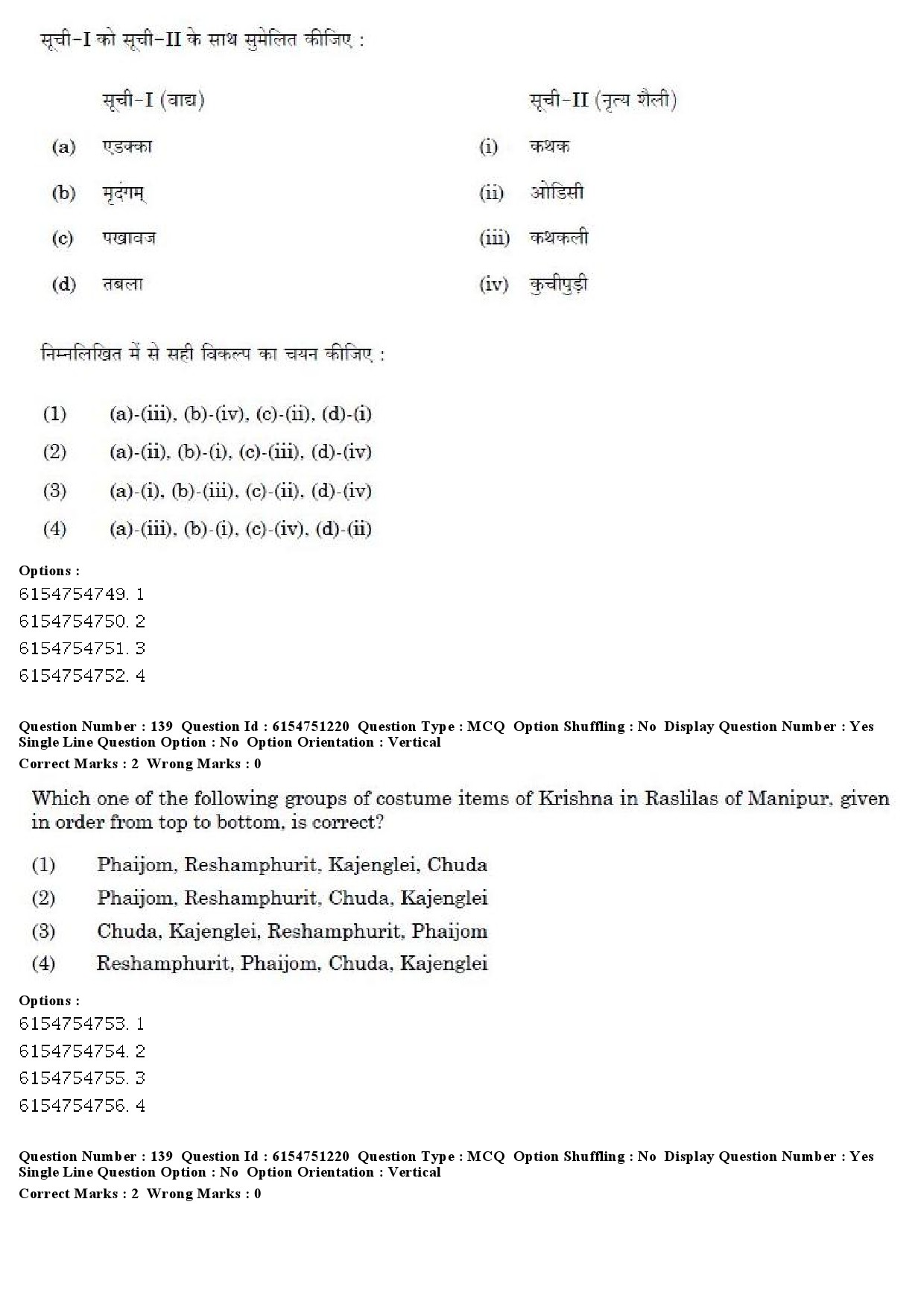 UGC NET Drama Theatre Question Paper December 2019 114