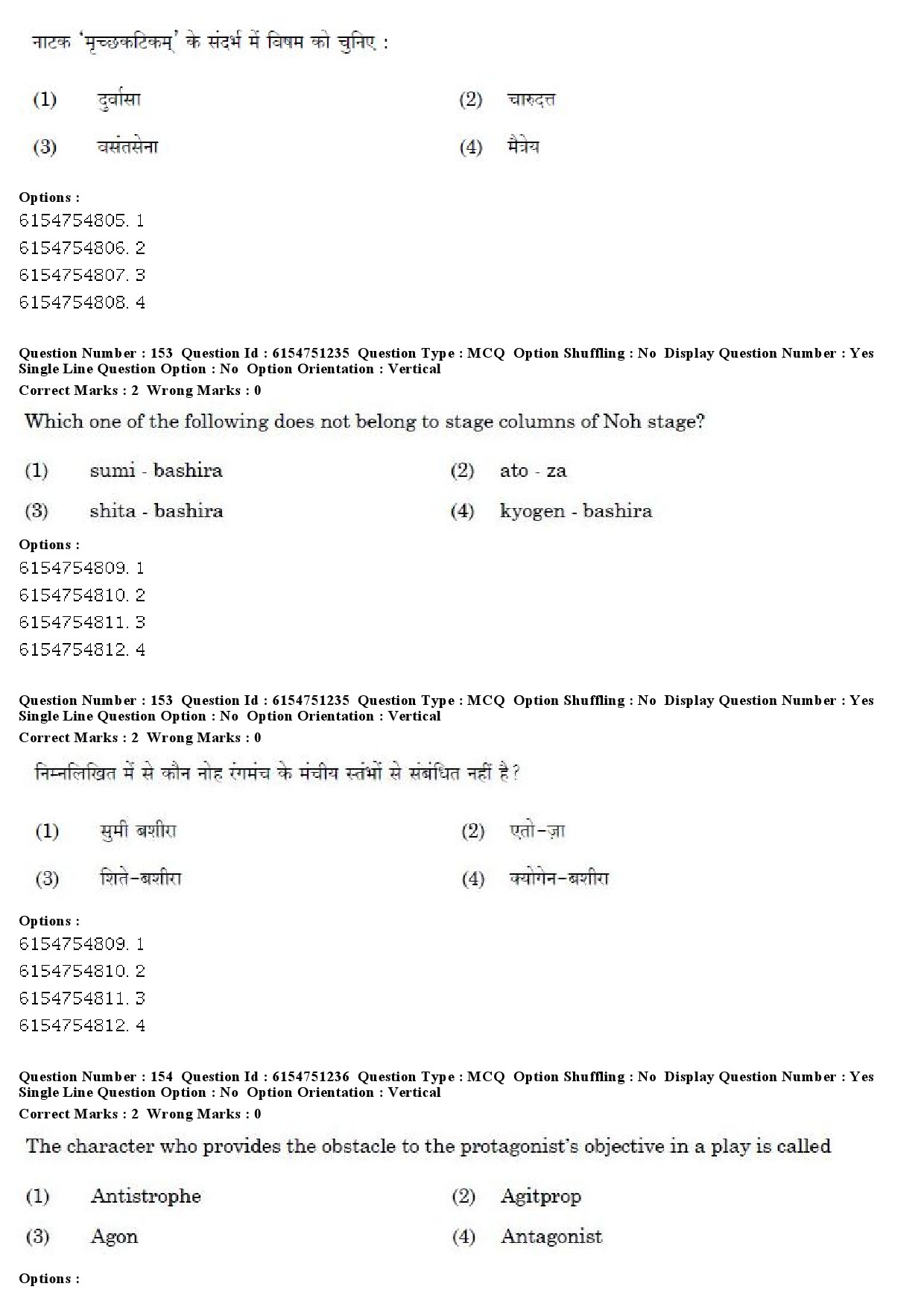 UGC NET Drama Theatre Question Paper December 2019 126