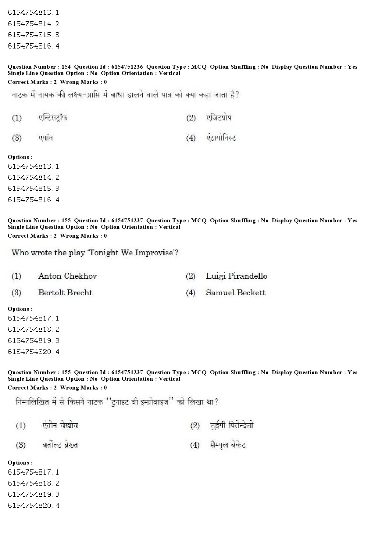 UGC NET Drama Theatre Question Paper December 2019 127