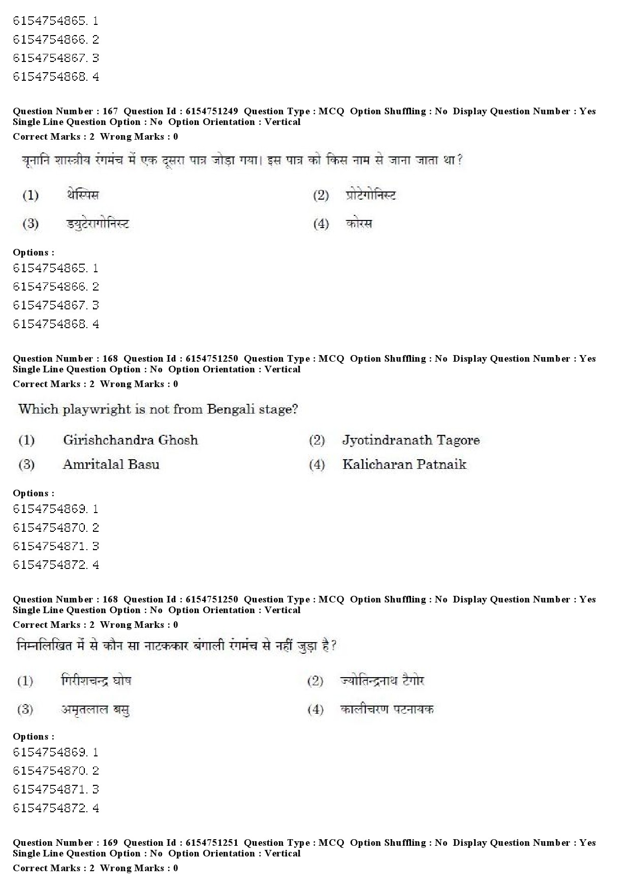 UGC NET Drama Theatre Question Paper December 2019 135