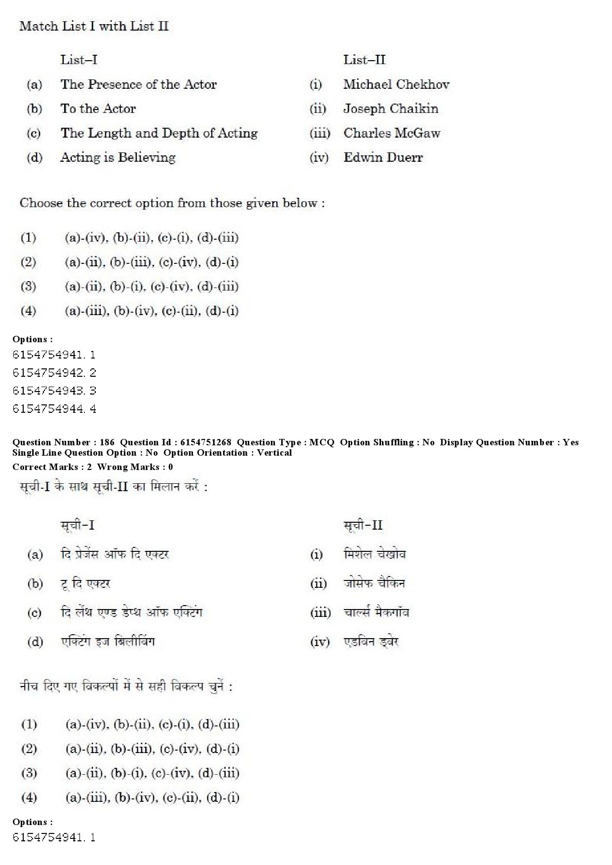 UGC NET Drama Theatre Question Paper December 2019 149