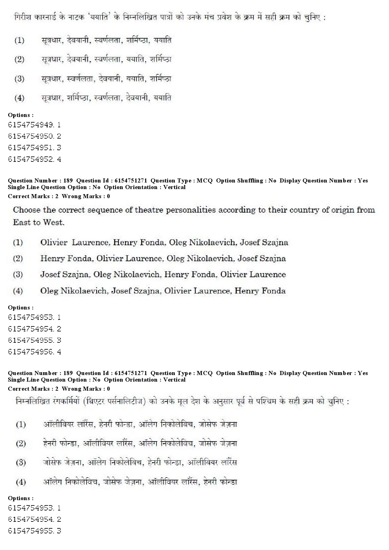 UGC NET Drama Theatre Question Paper December 2019 152