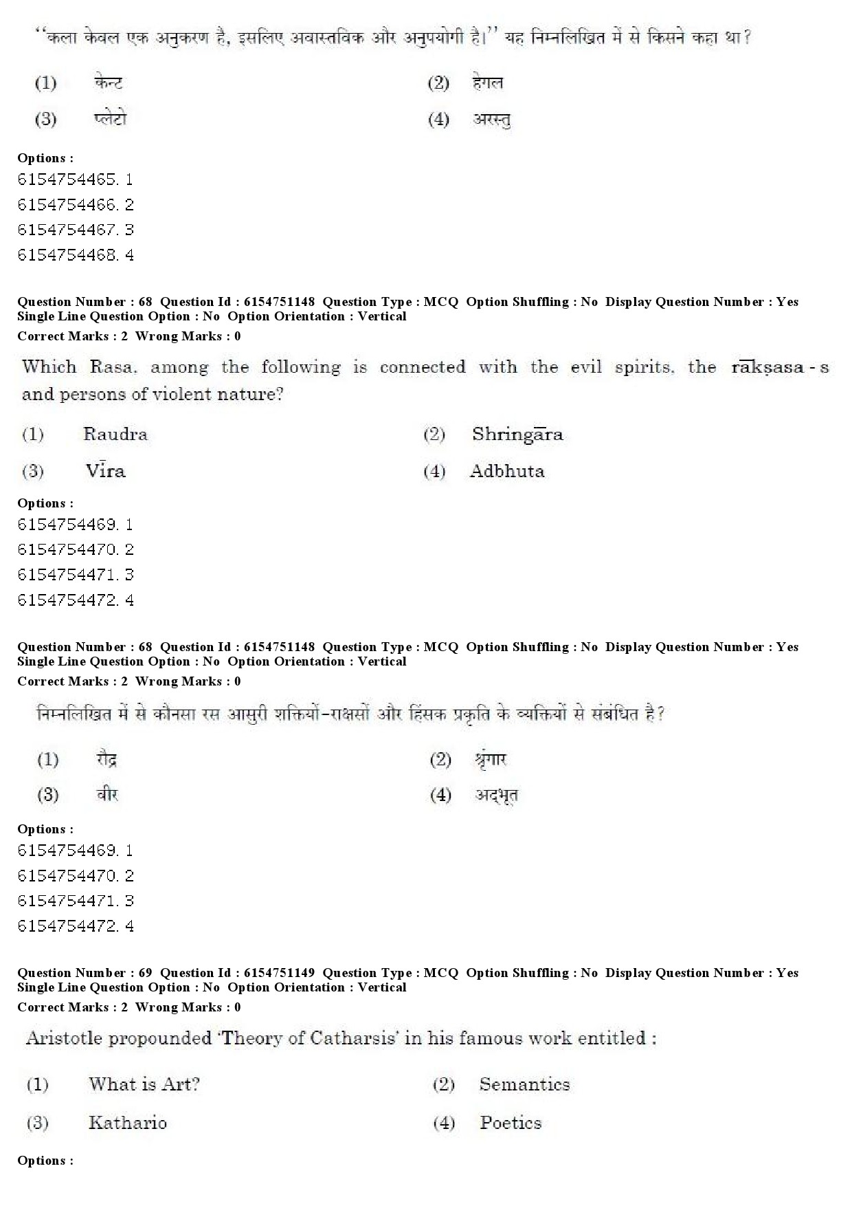 UGC NET Drama Theatre Question Paper December 2019 54