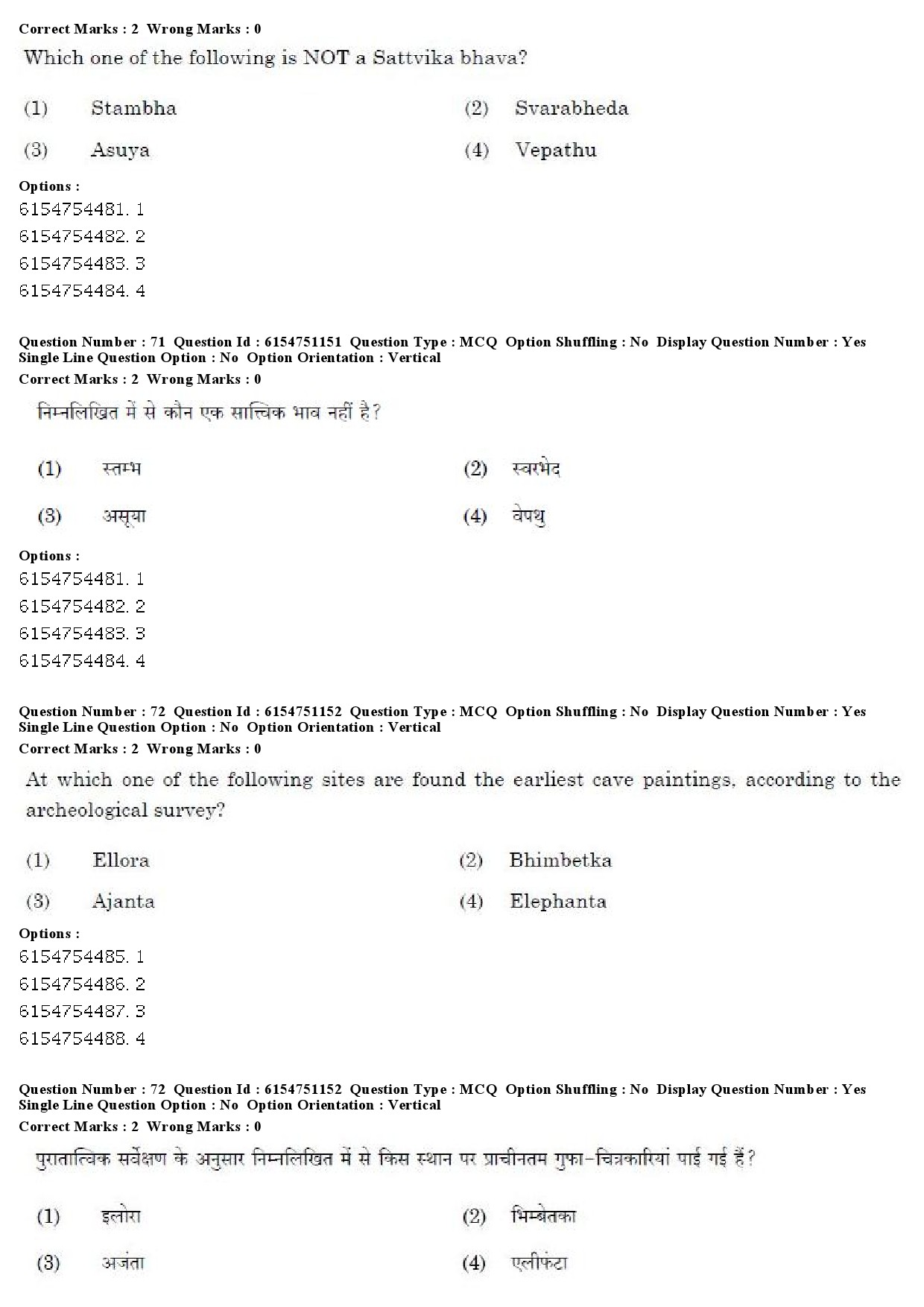 UGC NET Drama Theatre Question Paper December 2019 56