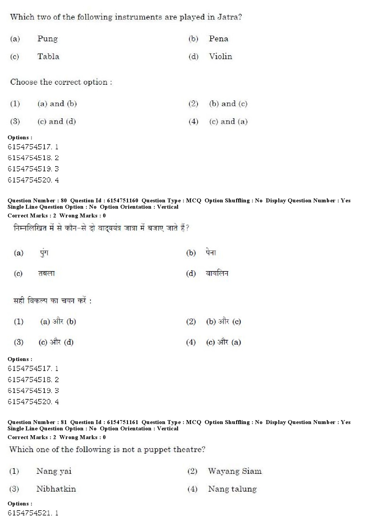 UGC NET Drama Theatre Question Paper December 2019 62