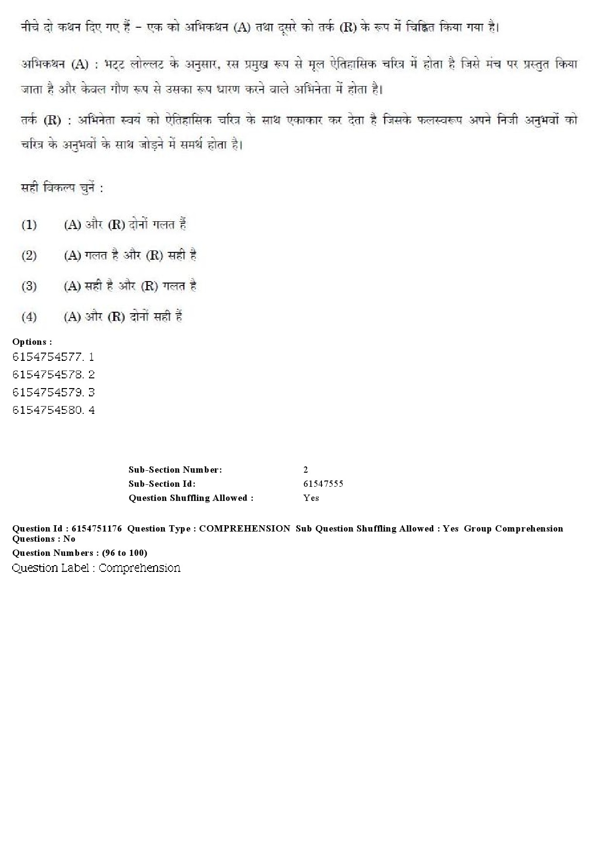 UGC NET Drama Theatre Question Paper December 2019 79