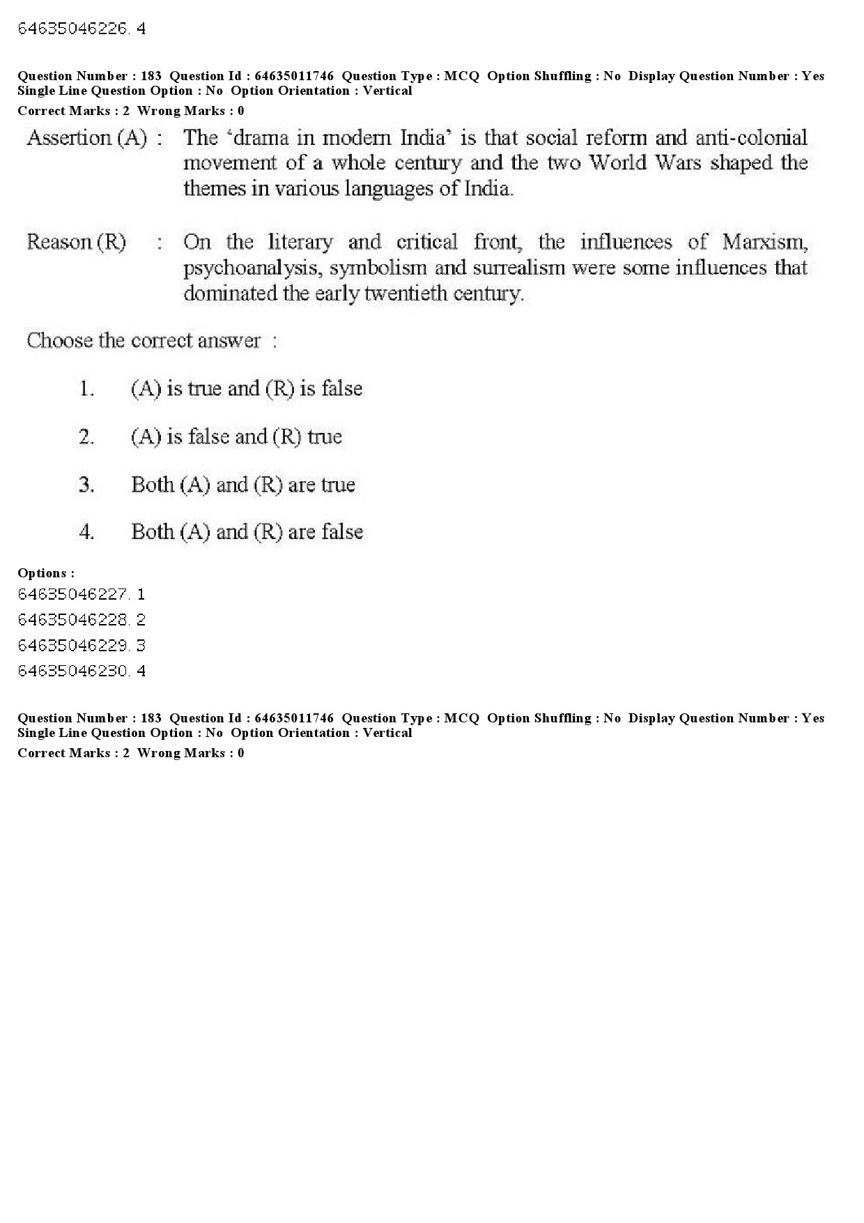 UGC NET Drama Theatre Question Paper June 2019 165