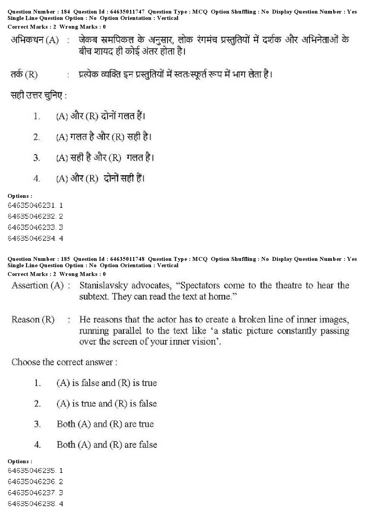 UGC NET Drama Theatre Question Paper June 2019 167