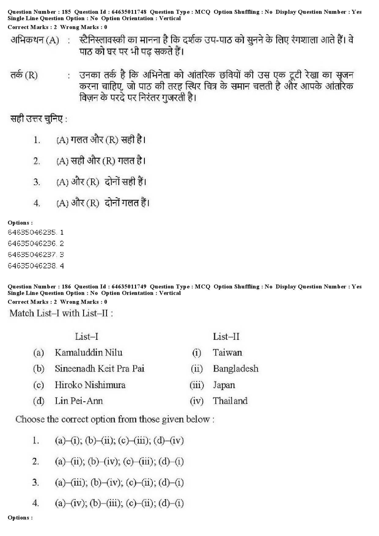 UGC NET Drama Theatre Question Paper June 2019 168