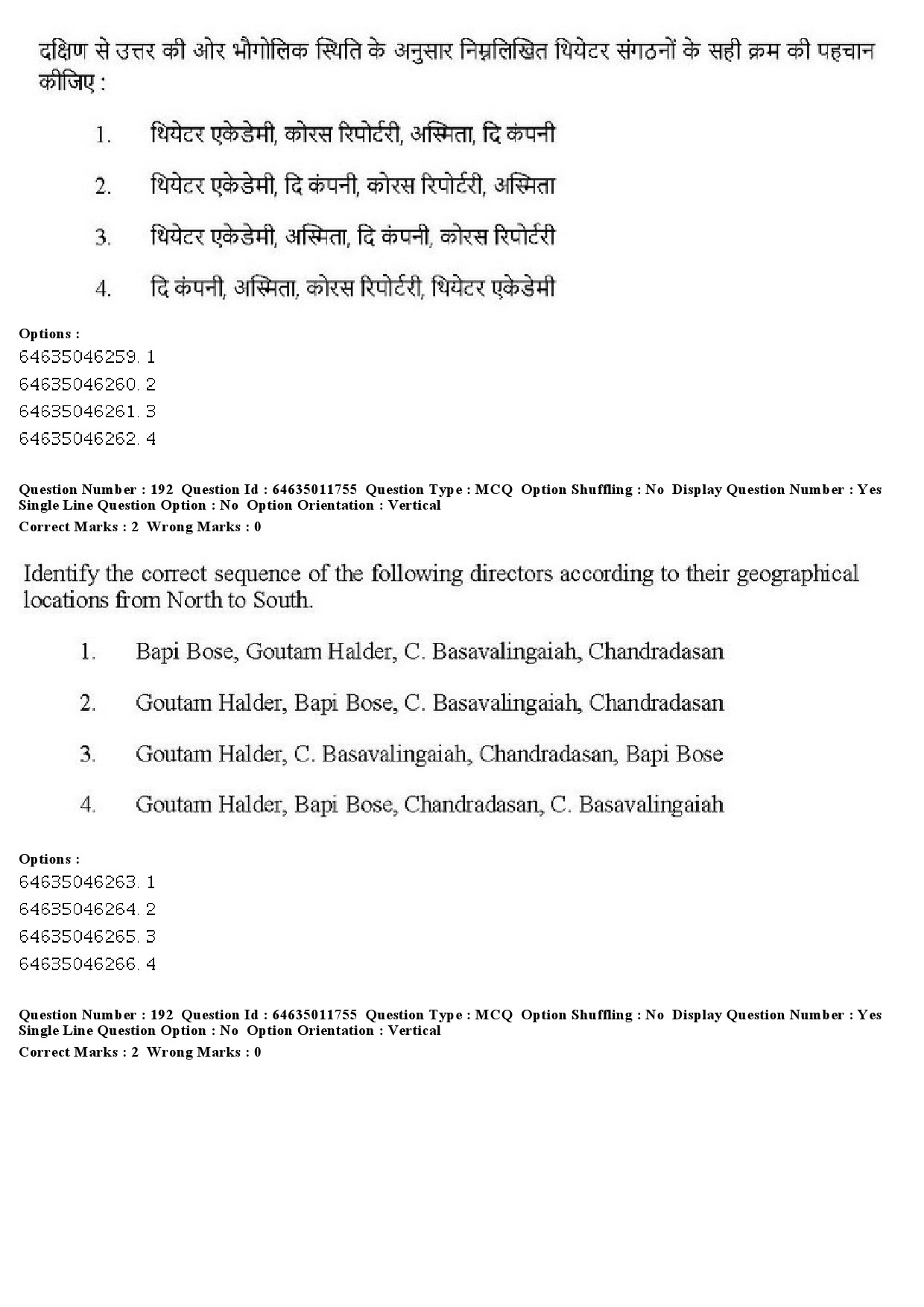 UGC NET Drama Theatre Question Paper June 2019 176