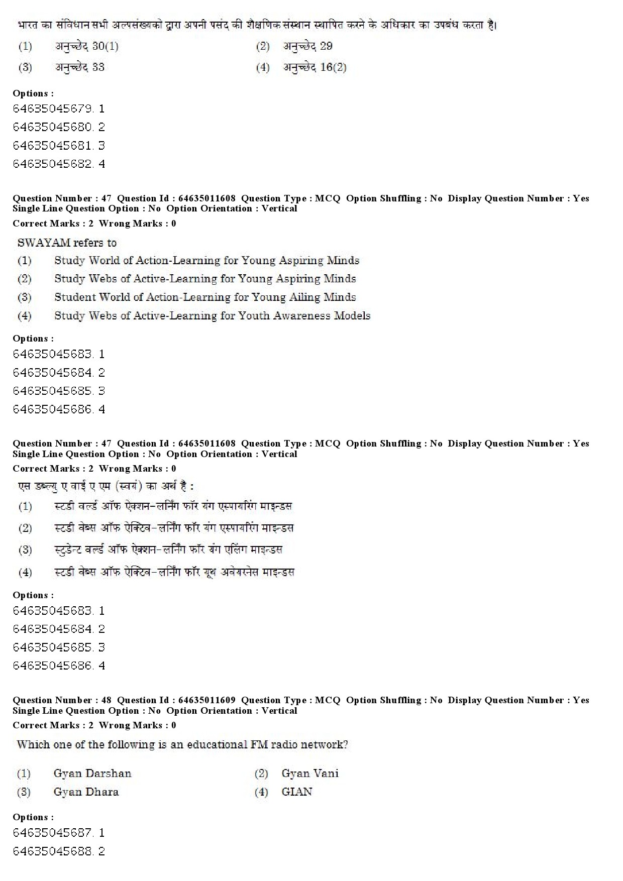 UGC NET Drama Theatre Question Paper June 2019 31