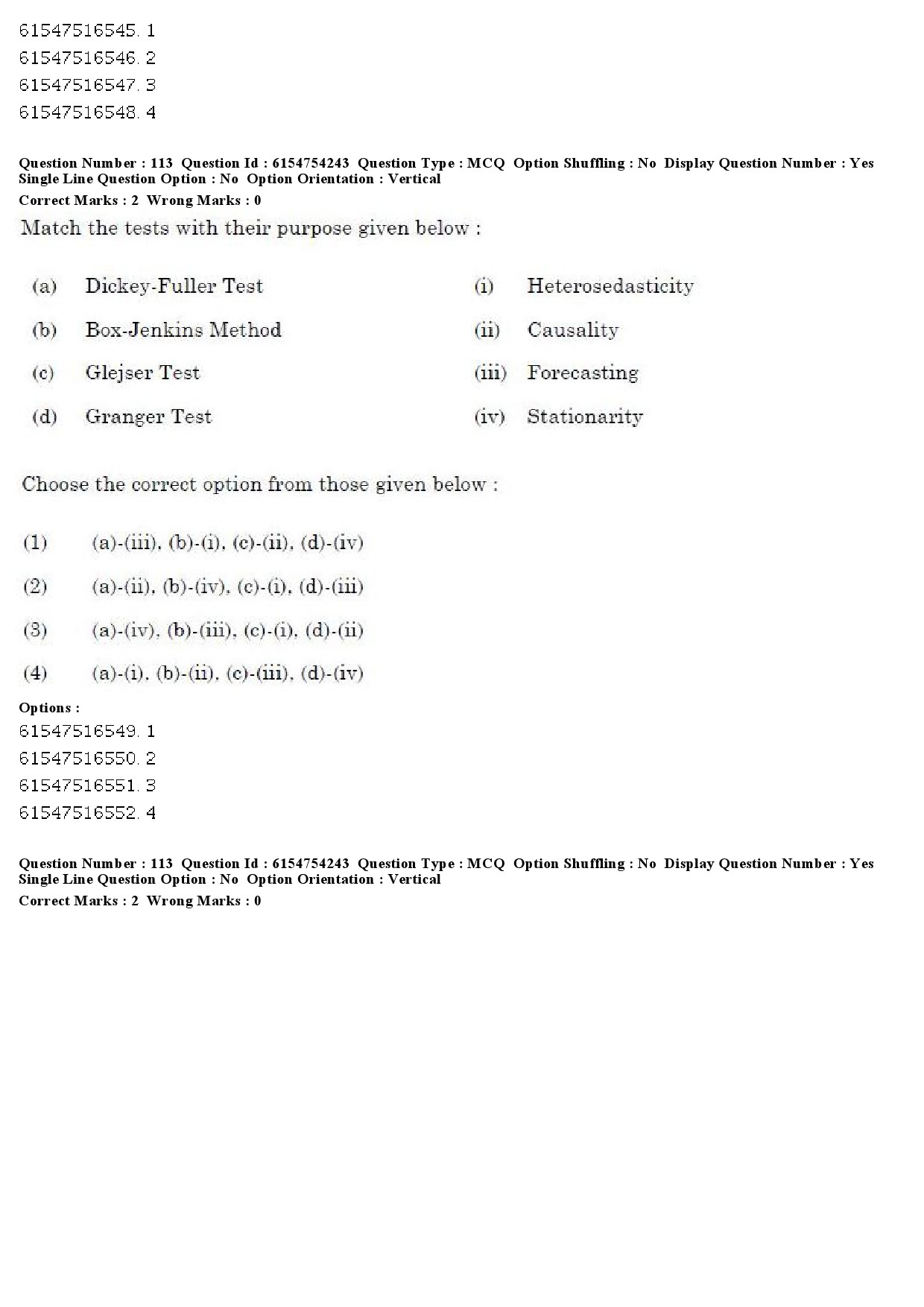 UGC NET Economics Question Paper December 2019 104