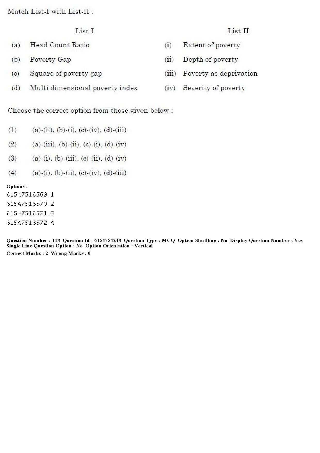 UGC NET Economics Question Paper December 2019 112