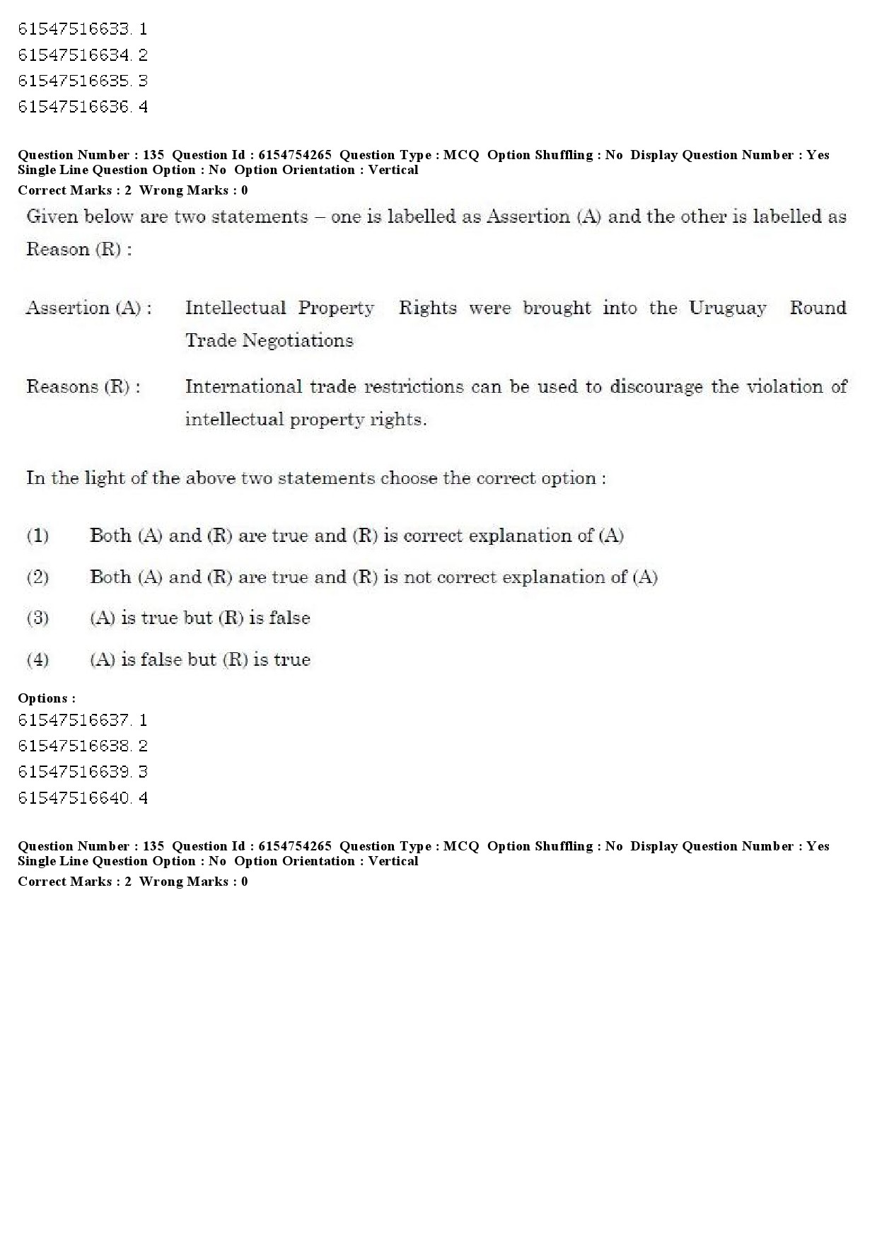 UGC NET Economics Question Paper December 2019 135