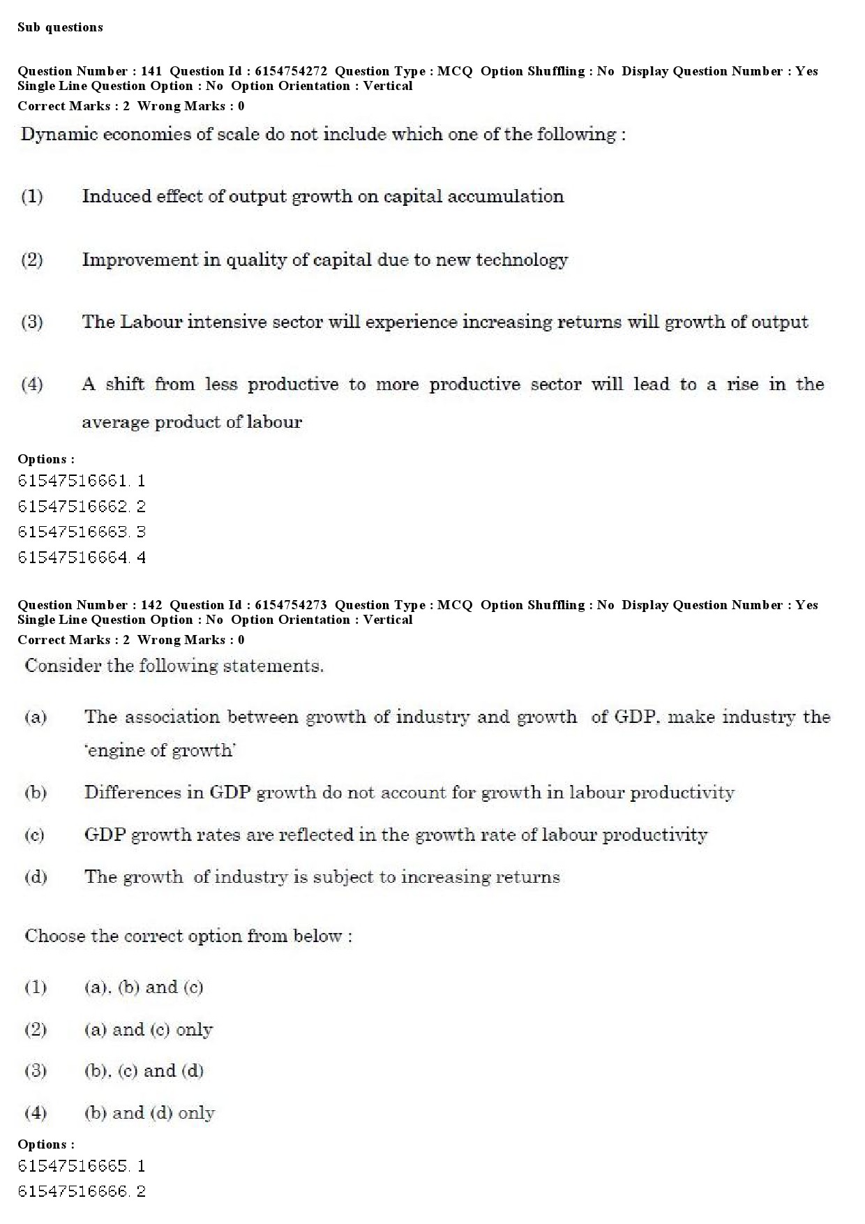 UGC NET Economics Question Paper December 2019 145