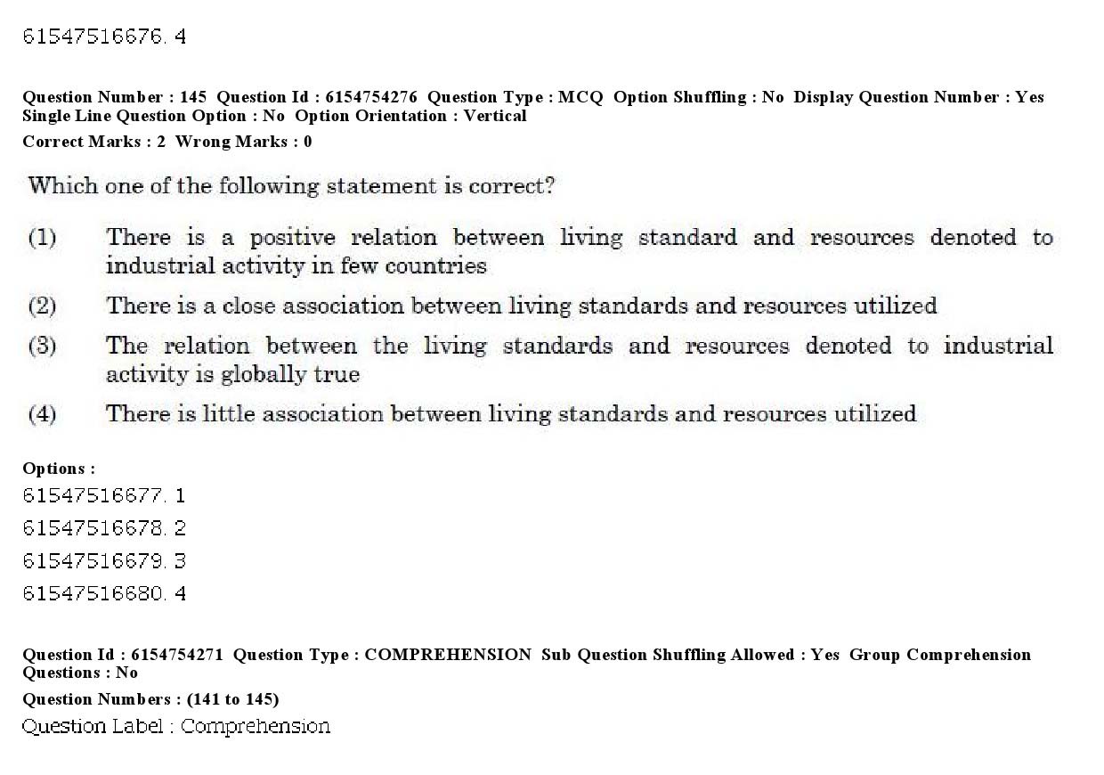 UGC NET Economics Question Paper December 2019 147