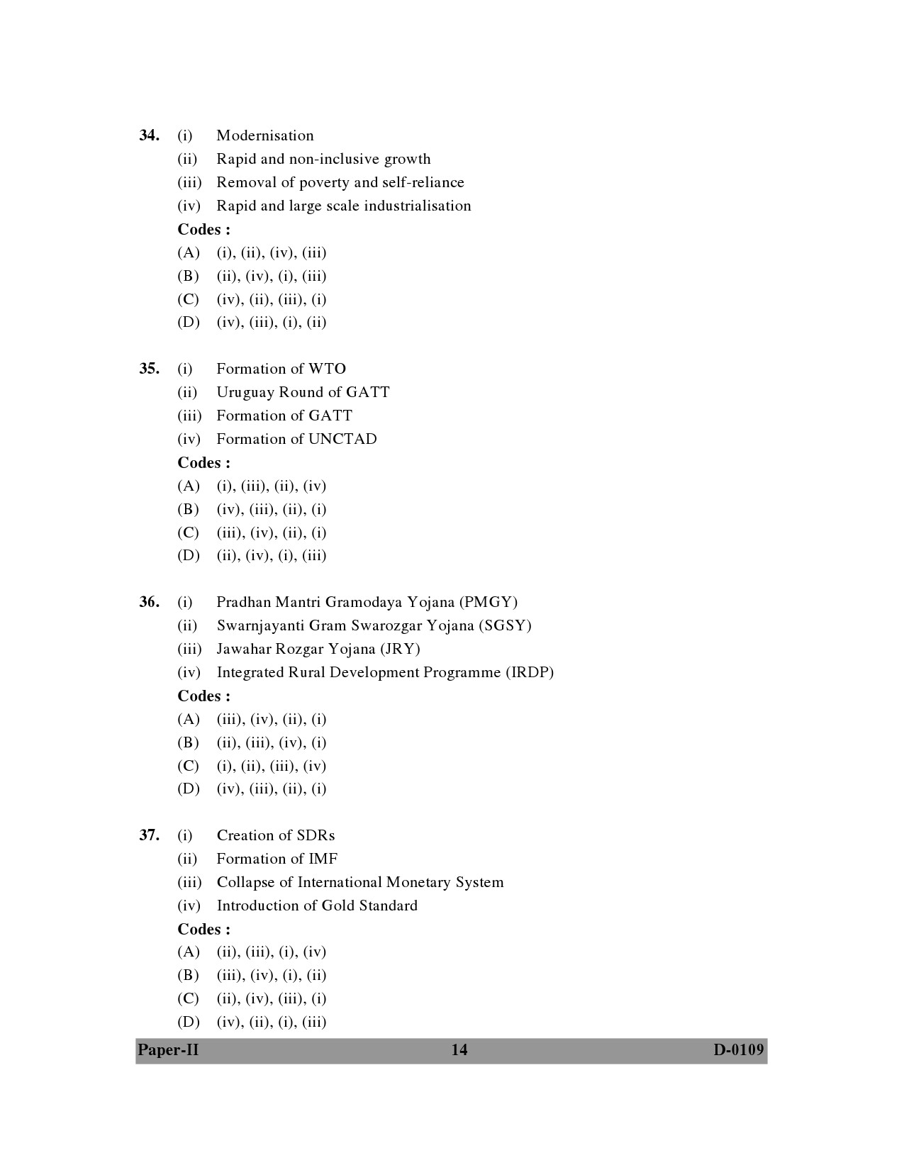 UGC NET Economics Question Paper II December 2009 14