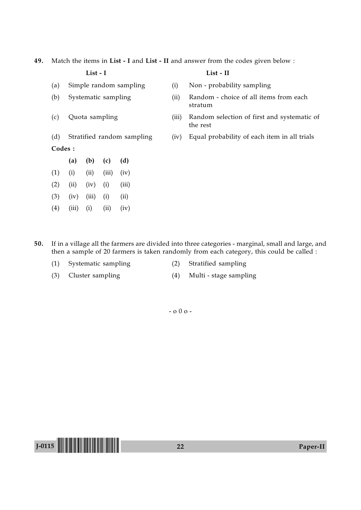 UGC NET Economics Question Paper II June 2015 22