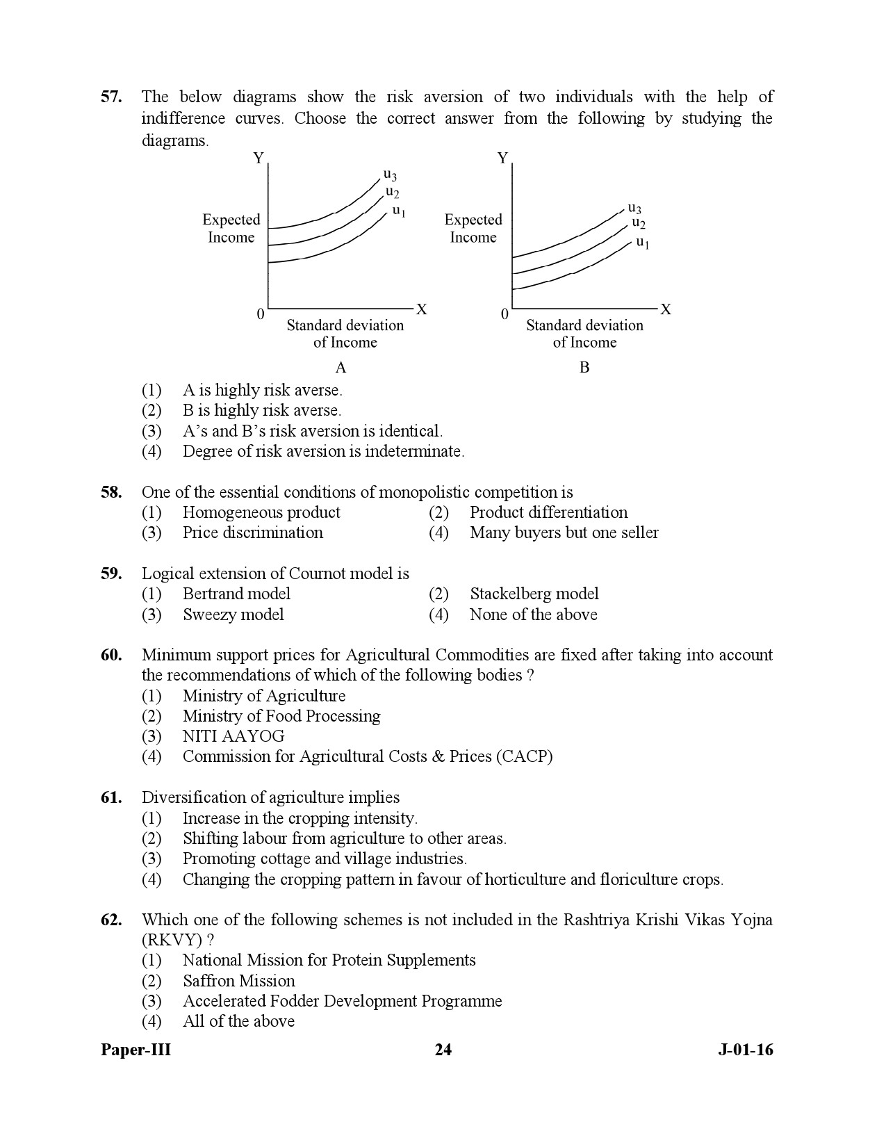 UGC NET Economics Question Paper III July 2016 24