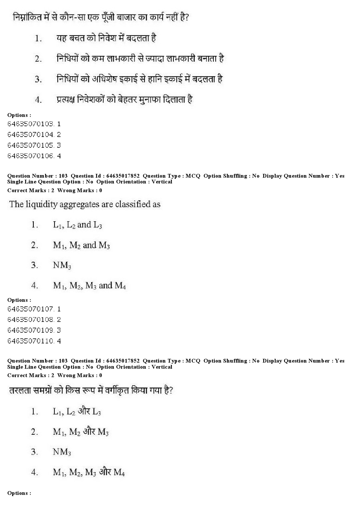 UGC NET Economics Question Paper June 2019 103