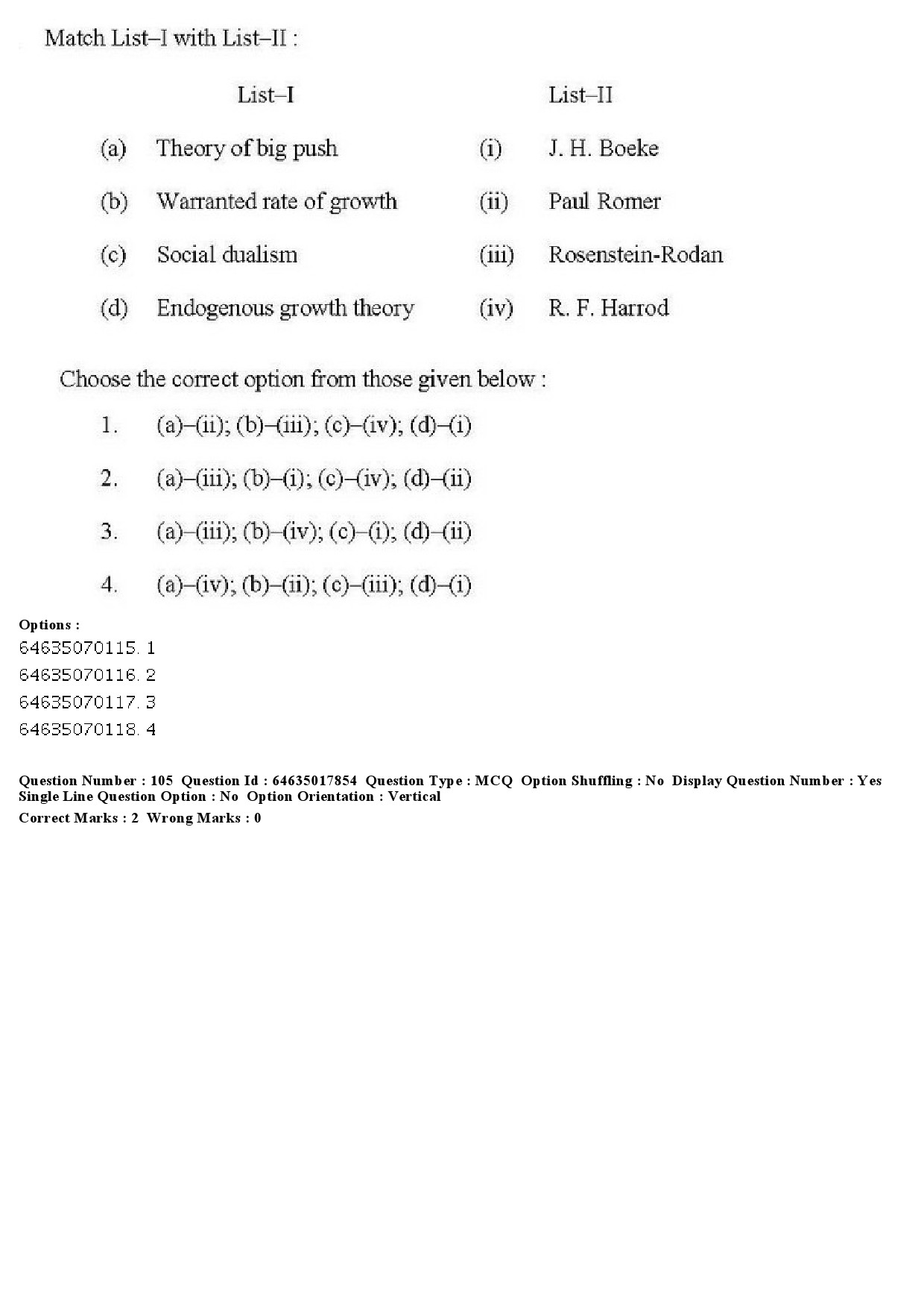 UGC NET Economics Question Paper June 2019 105