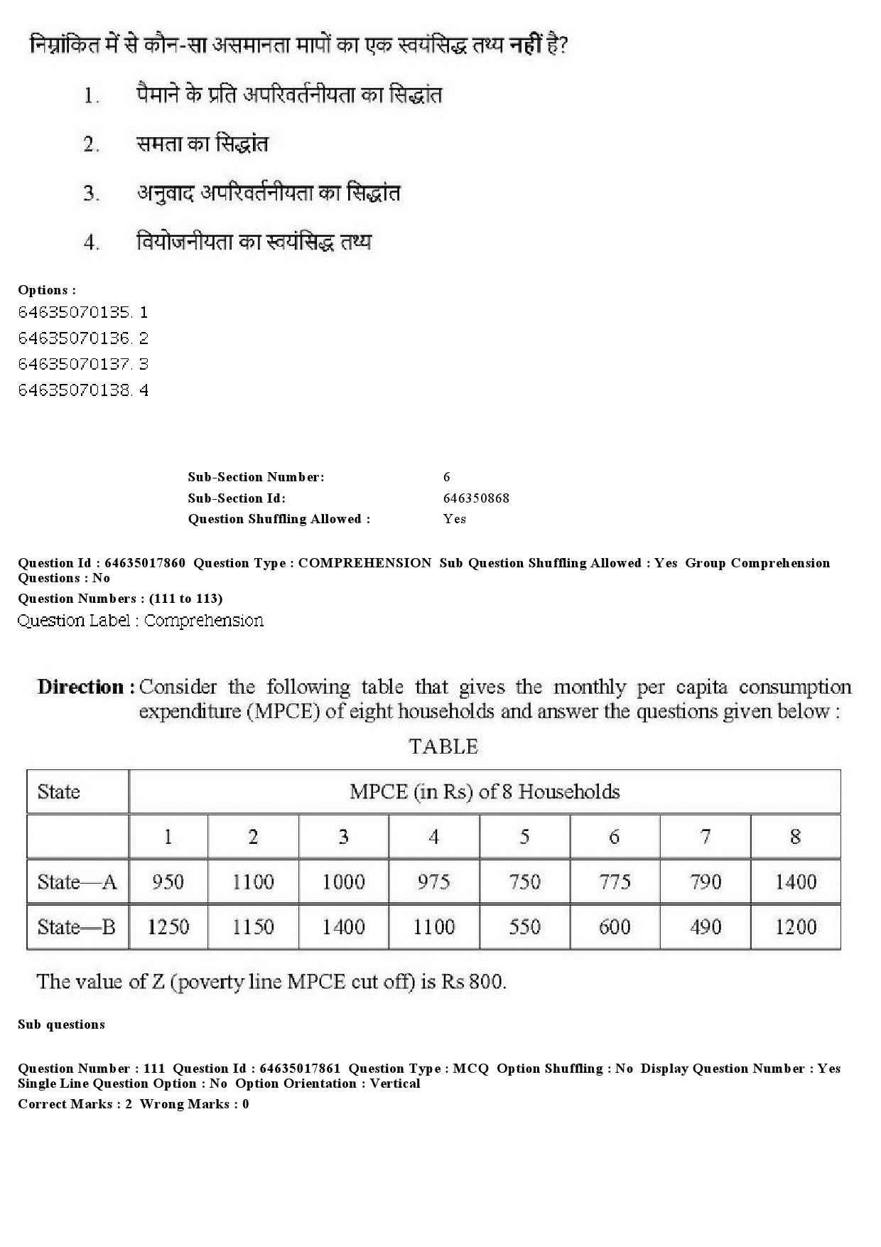 UGC NET Economics Question Paper June 2019 111