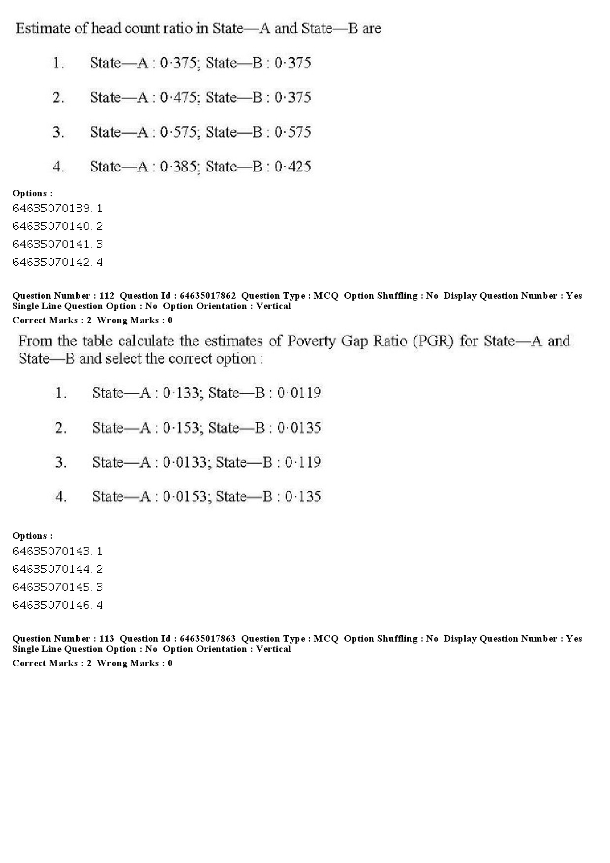 UGC NET Economics Question Paper June 2019 112