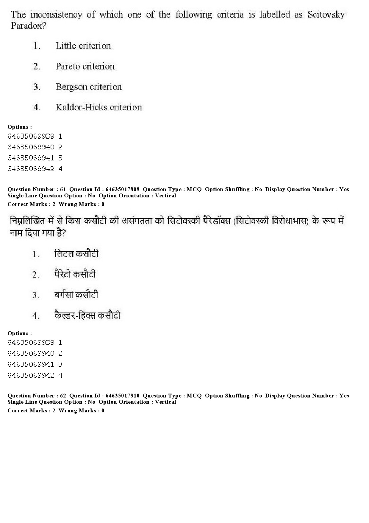 UGC NET Economics Question Paper June 2019 61