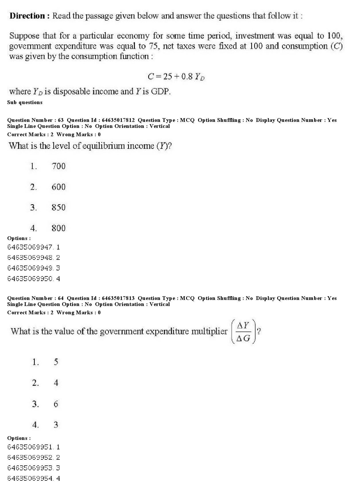 UGC NET Economics Question Paper June 2019 63