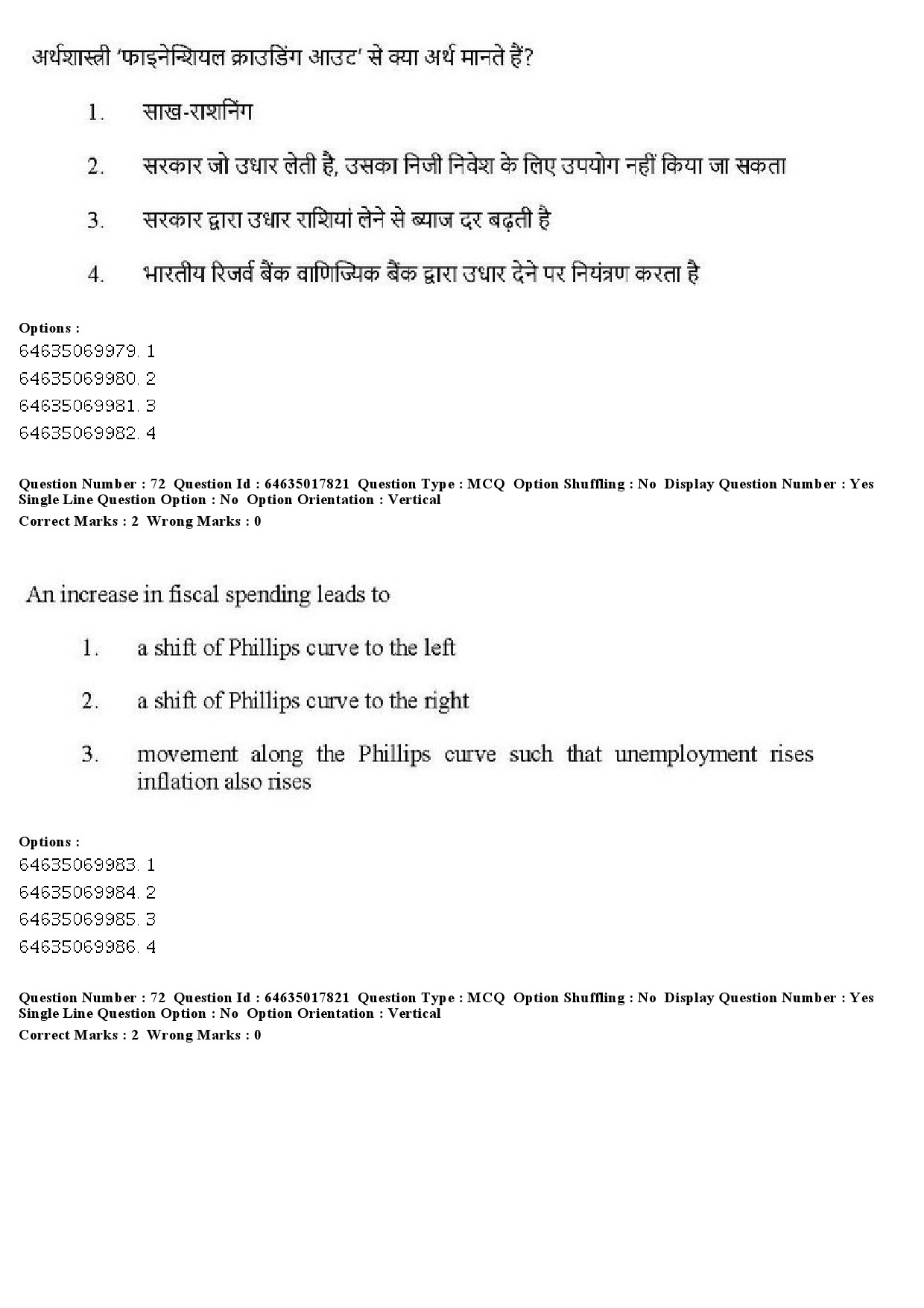 UGC NET Economics Question Paper June 2019 72