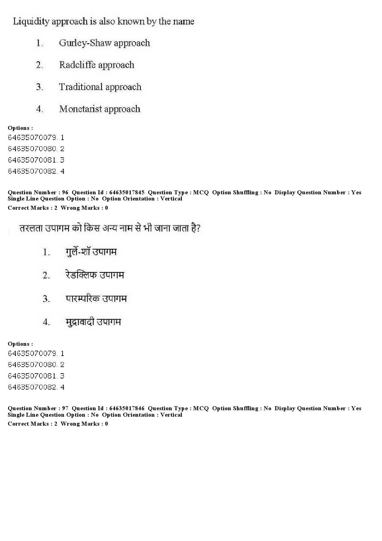 UGC NET Economics Question Paper June 2019 96