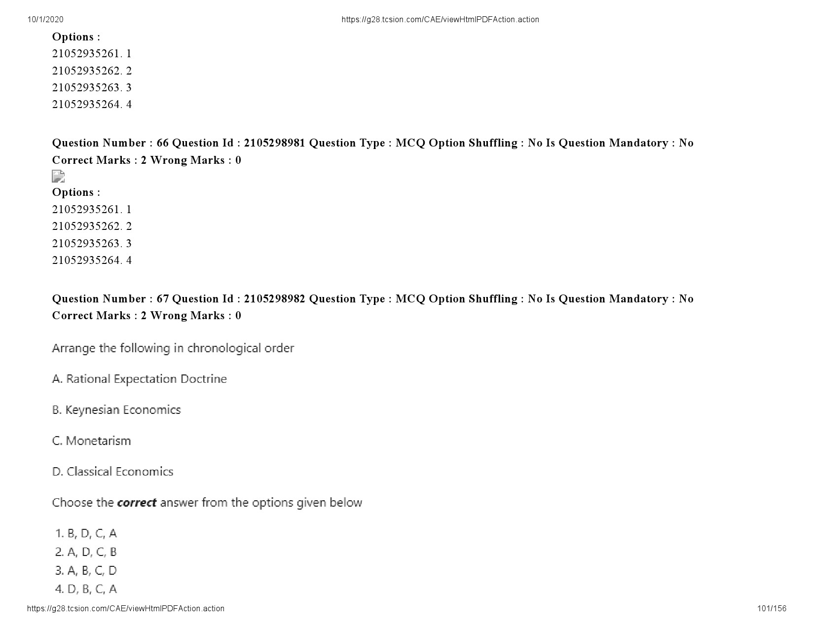 UGC NET Economics Question Paper September 2020 101