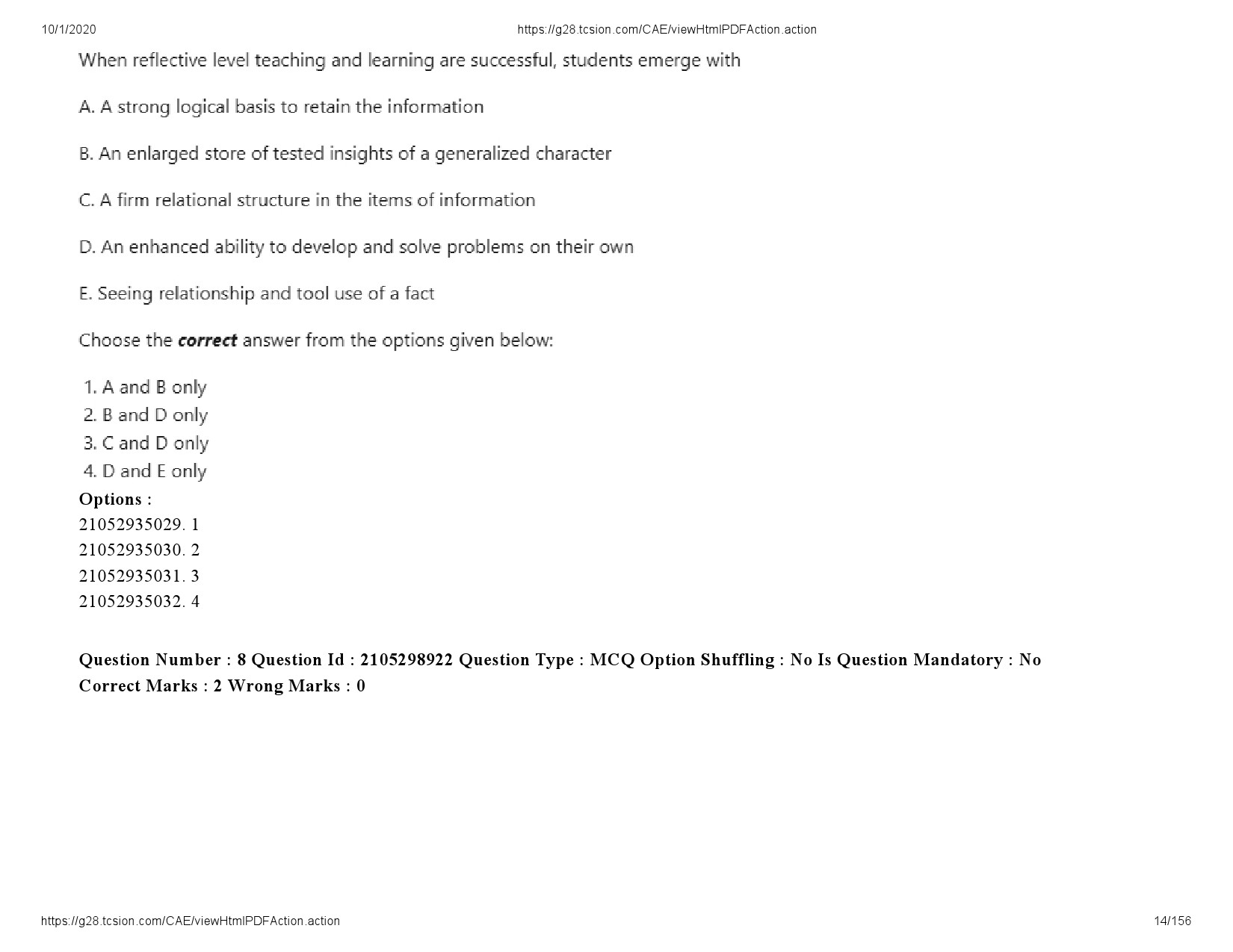 UGC NET Economics Question Paper September 2020 14