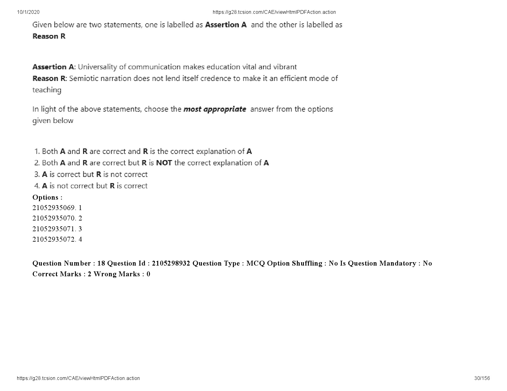 UGC NET Economics Question Paper September 2020 30