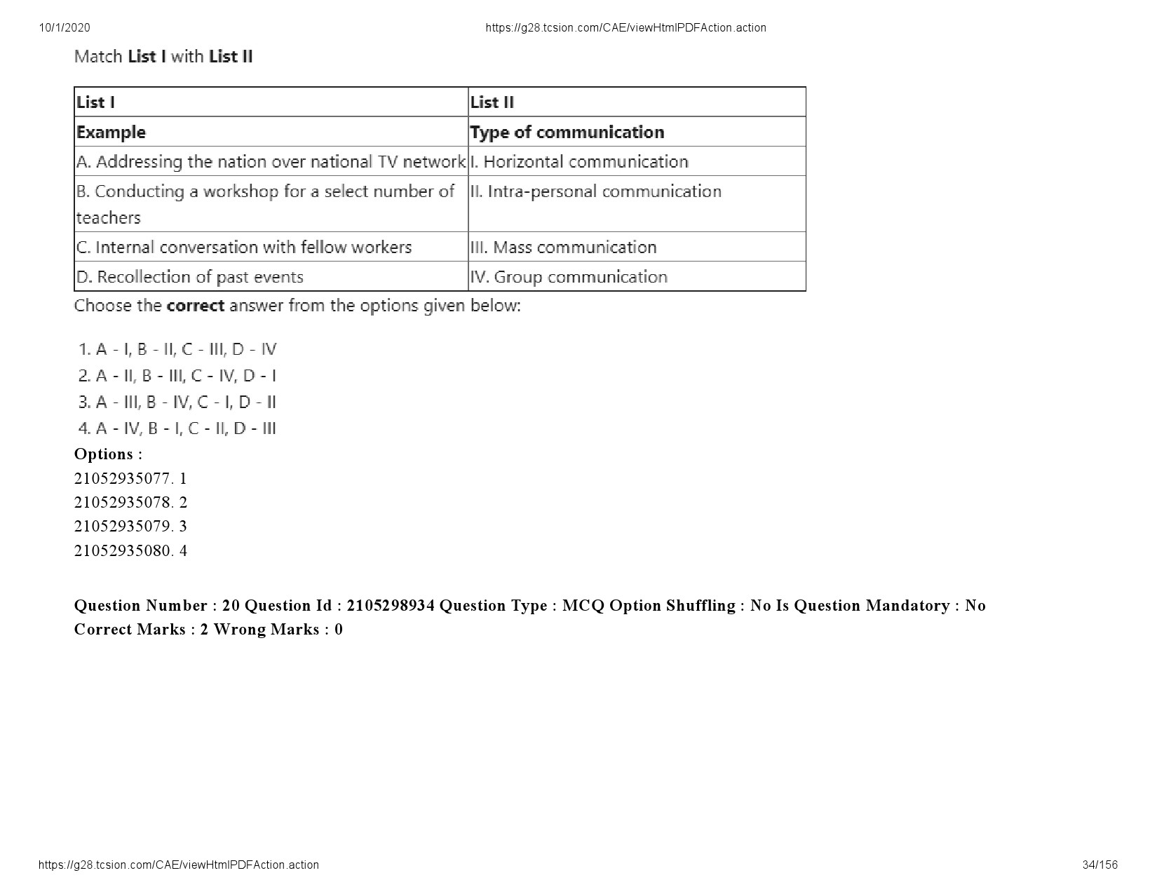 UGC NET Economics Question Paper September 2020 34