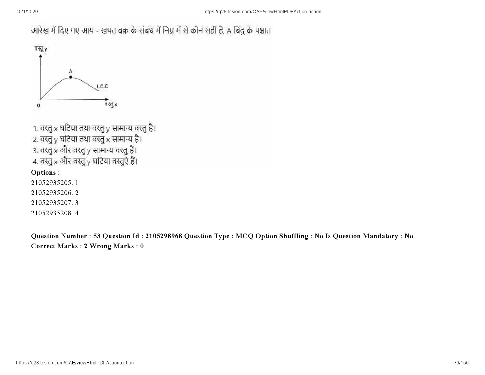 UGC NET Economics Question Paper September 2020 79