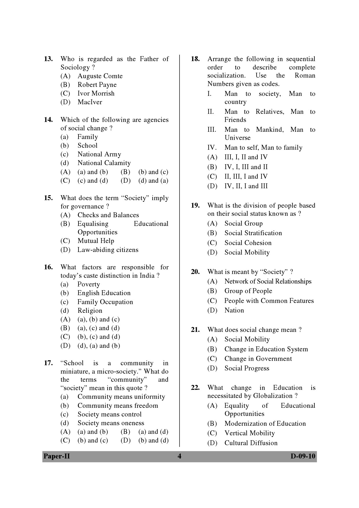 UGC NET Education Question Paper II December 2010 4