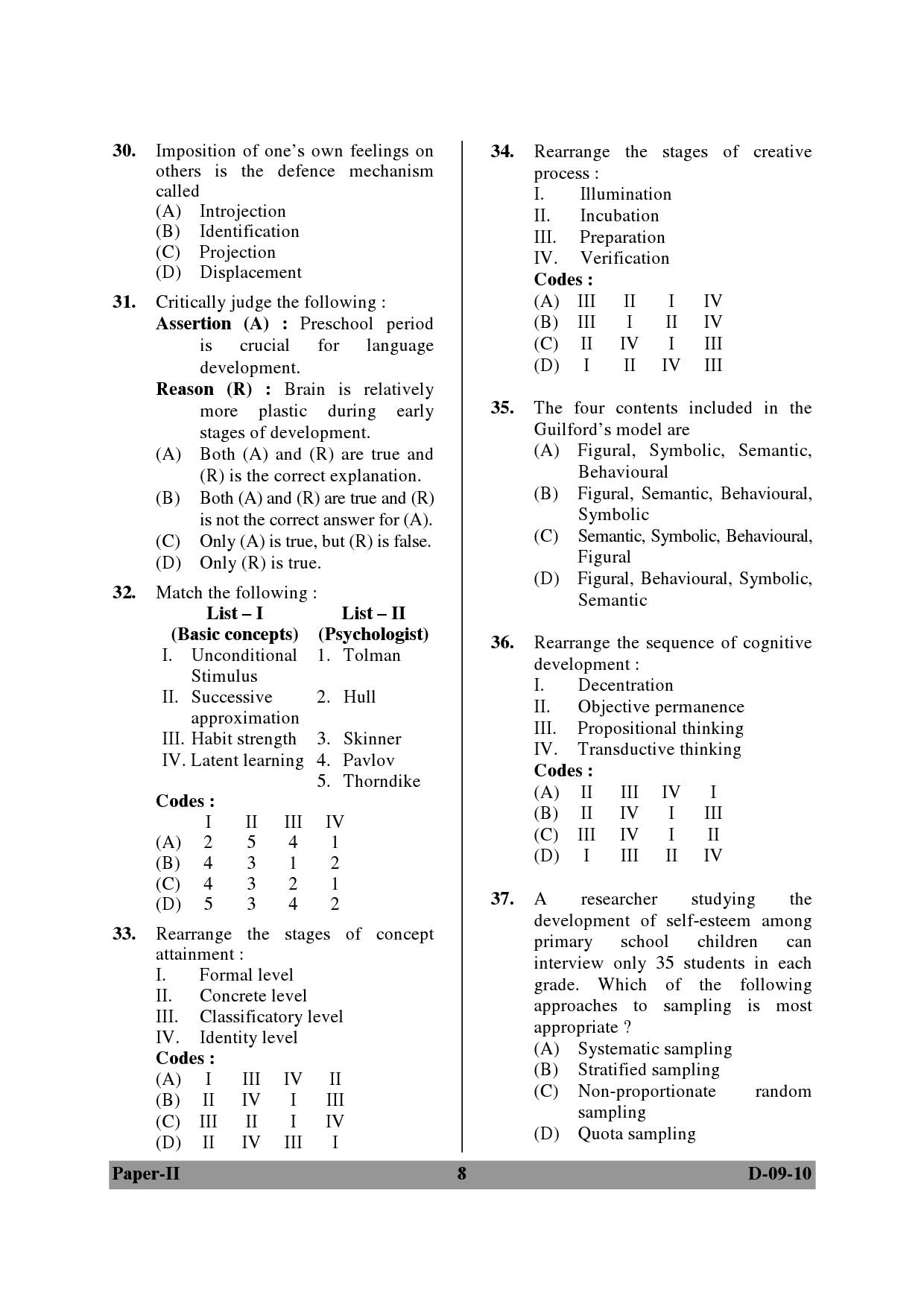 UGC NET Education Question Paper II December 2010 8