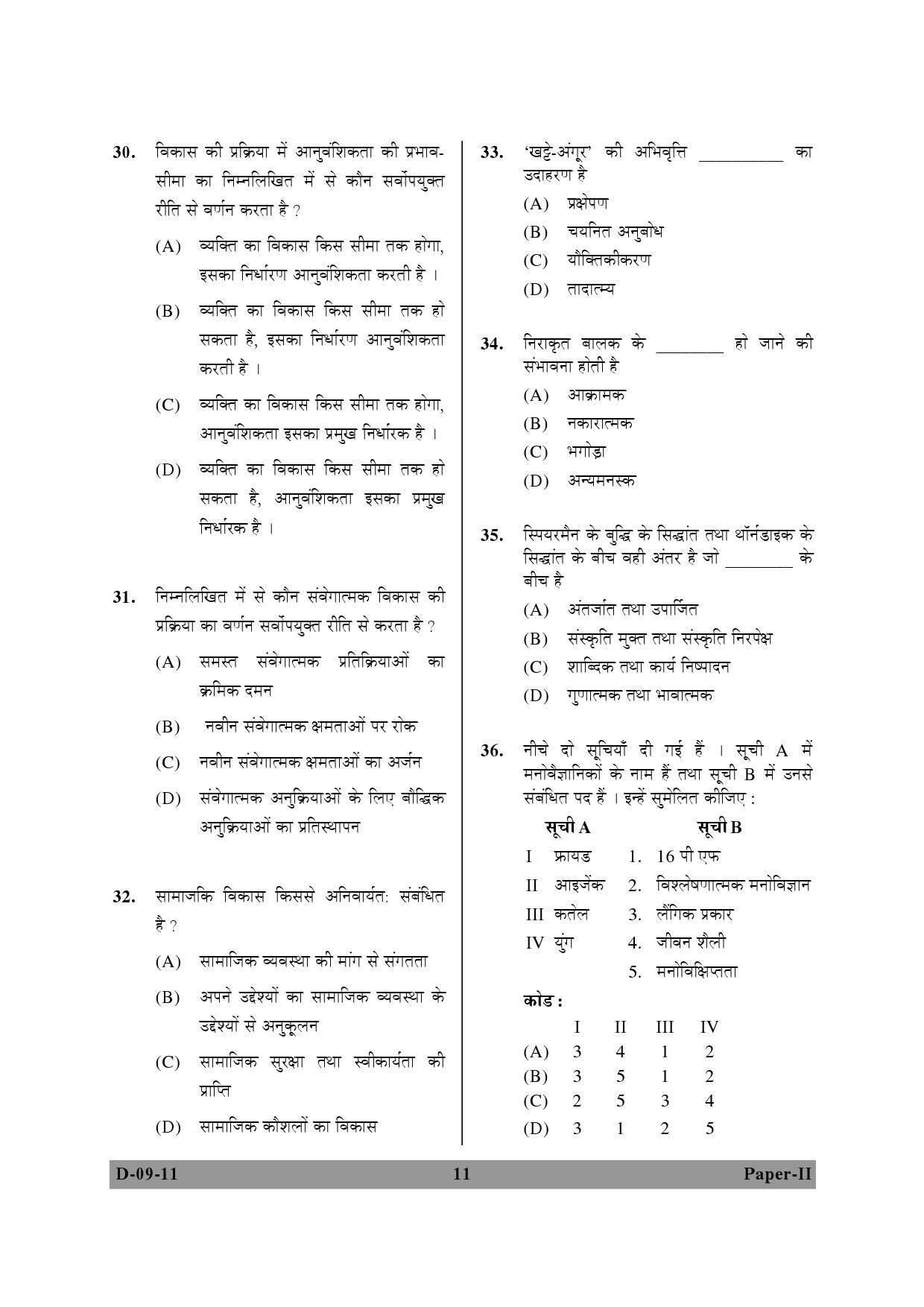 UGC NET Education Question Paper II December 2011 11