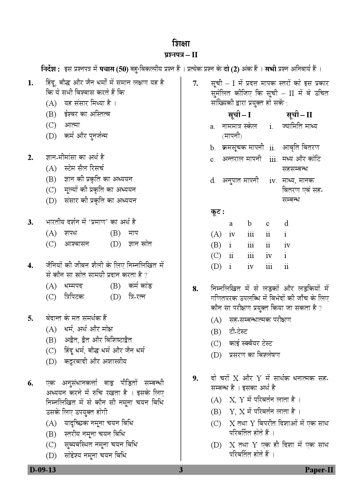 UGC NET Education Question Paper II December 2013 3